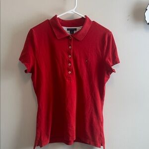 Tommy Hilfiger Red Button Down Shirt for Women